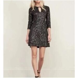 Abercrombie & Fitch Women's Black Sequin Mini Dress Size S